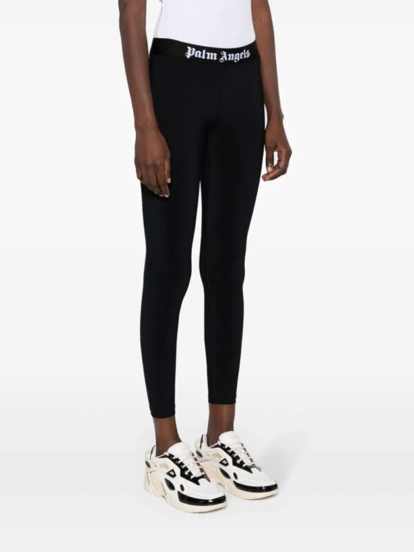 Palm Angels  logo-waistband cropped leggings - Image 3