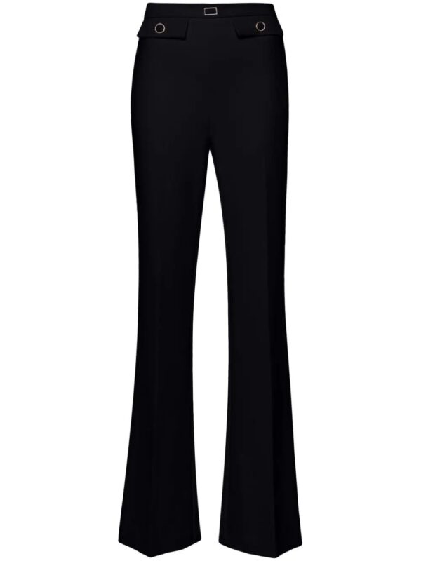 Elisabetta Franchi  embossed-buttons crepe flared trousers