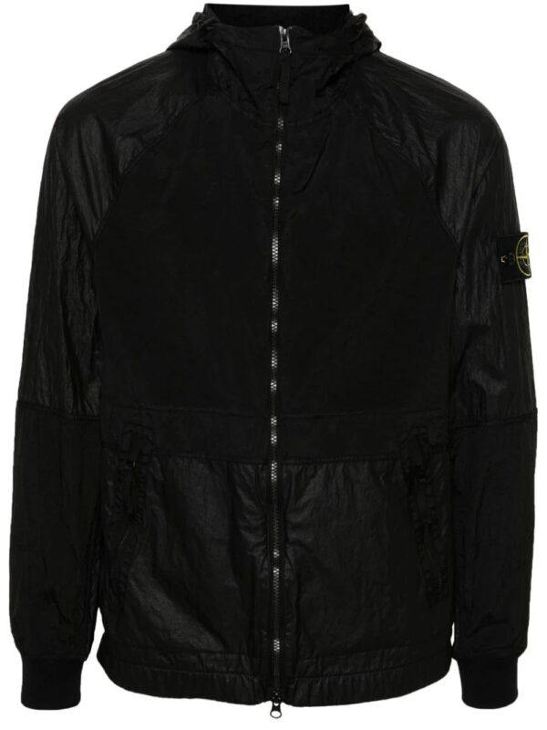 Stone Island  Compass-badge crinkled jacket