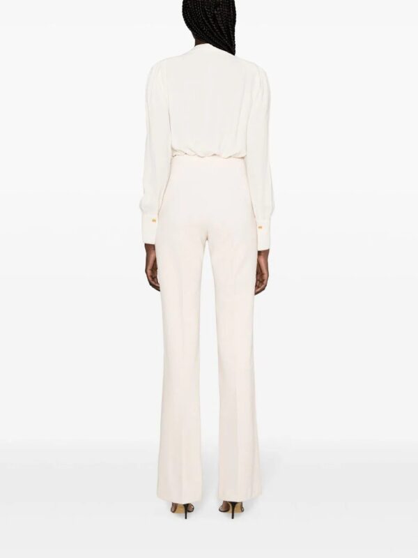 Elisabetta Franchi  embossed-buttons flared trousers - Image 4