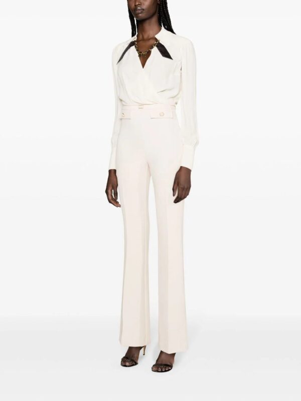 Elisabetta Franchi  embossed-buttons flared trousers - Image 3
