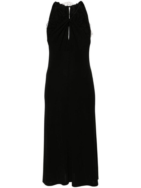 Givenchy lace-appliqué halterneck midi dress