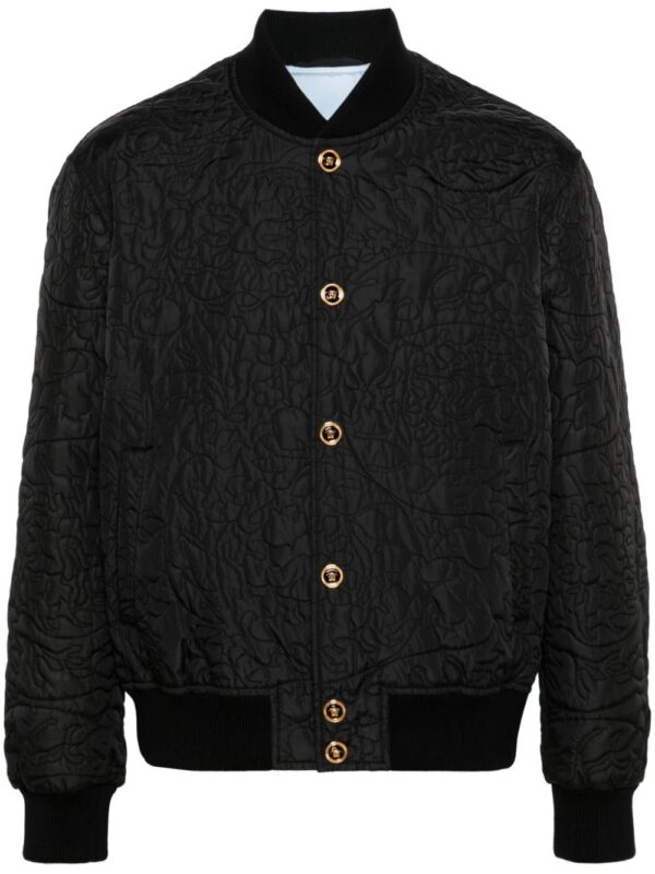 Versace  Barocco-quilted bomber jacket