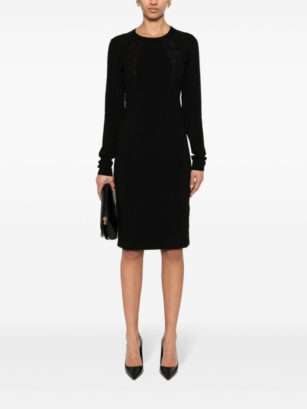 Versace lace-trim knitted mini dress - Image 4