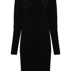 Versace lace-trim knitted mini dress