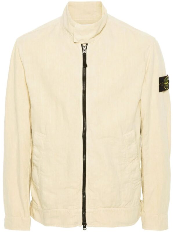 Stone Island  Compass-badge linen-blend jacket