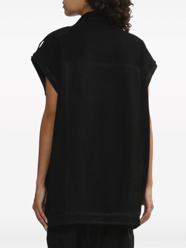 Rick Owens  leather biker vest - Image 4