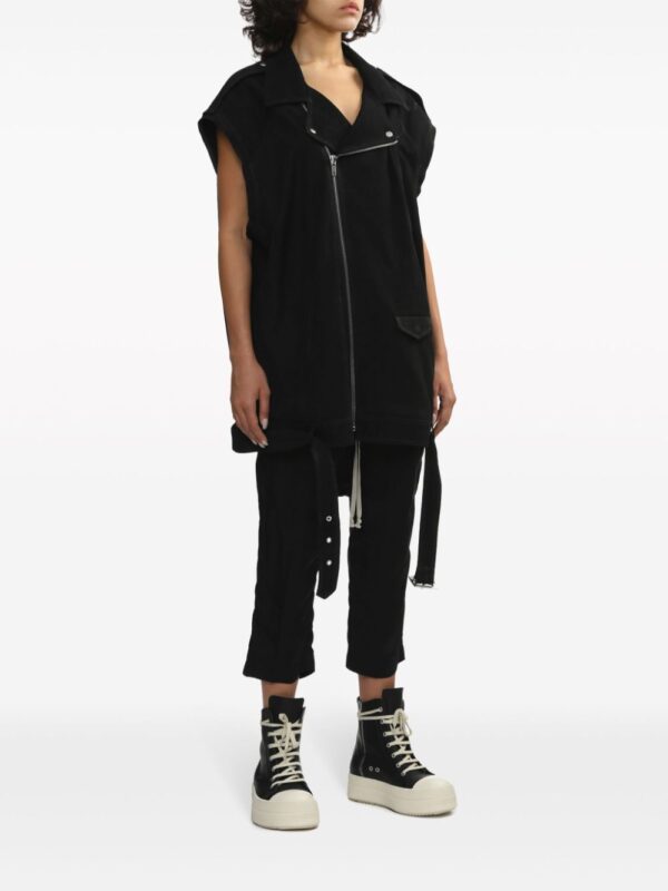 Rick Owens  leather biker vest - Image 2