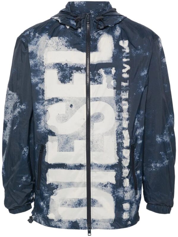 Diesel  J-Warrett-Logo-Logo hooded jacket