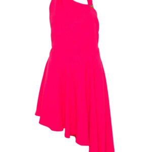 Versace Jeans Couture logo-engraved-buckle crepe dress