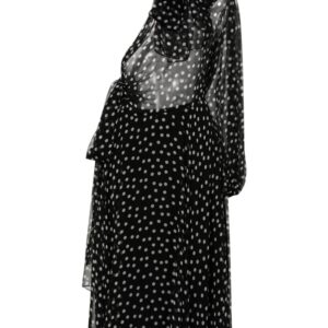 Dolce & Gabbana polka-dot chiffon midi dress