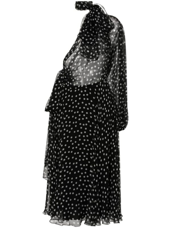 Dolce & Gabbana polka-dot chiffon midi dress