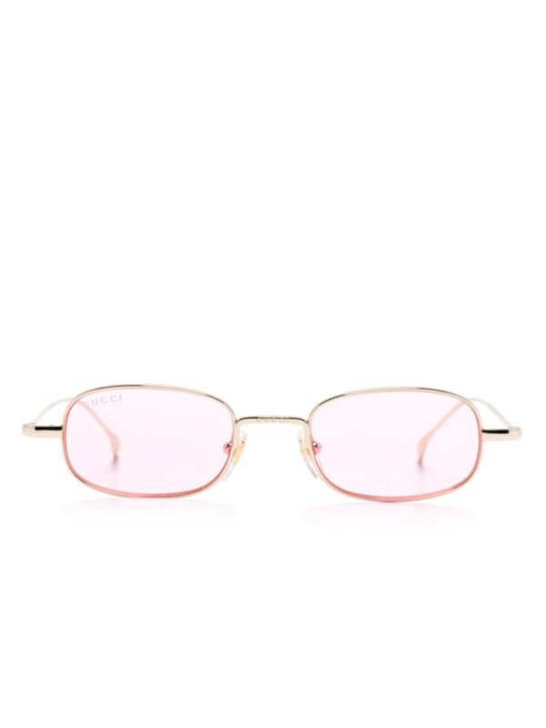 Gucci Eyewear logo-engraved oval-frame sunglasses