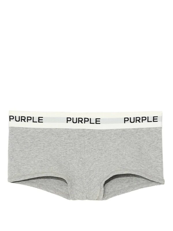 Purple Brand  logo-tape cotton briefs