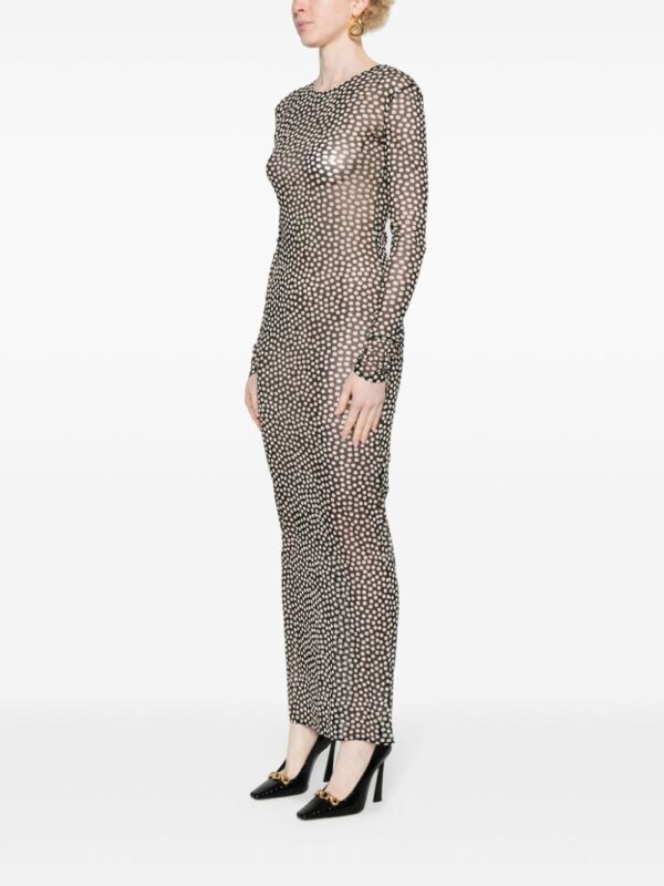 Saint Laurent polka-dot mesh maxi dress - Image 3