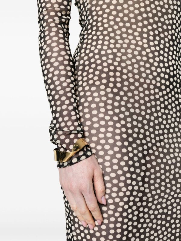 Saint Laurent polka-dot mesh maxi dress - Image 5