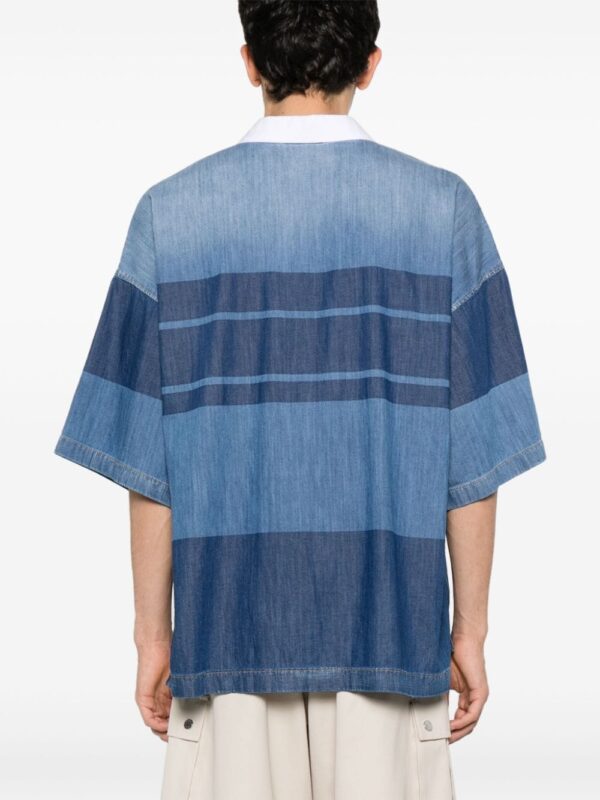 Dsquared2 logo-print denim polo shirt - Image 4