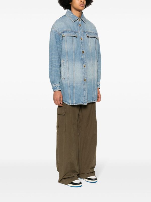 Palm Angels  washed-logo denim jacket - Image 3