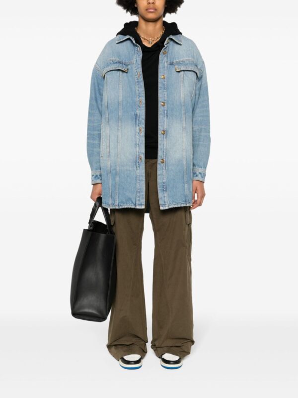 Palm Angels  washed-logo denim jacket - Image 2