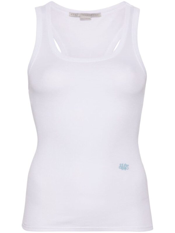 Stella McCartney logo-embroidered tank top