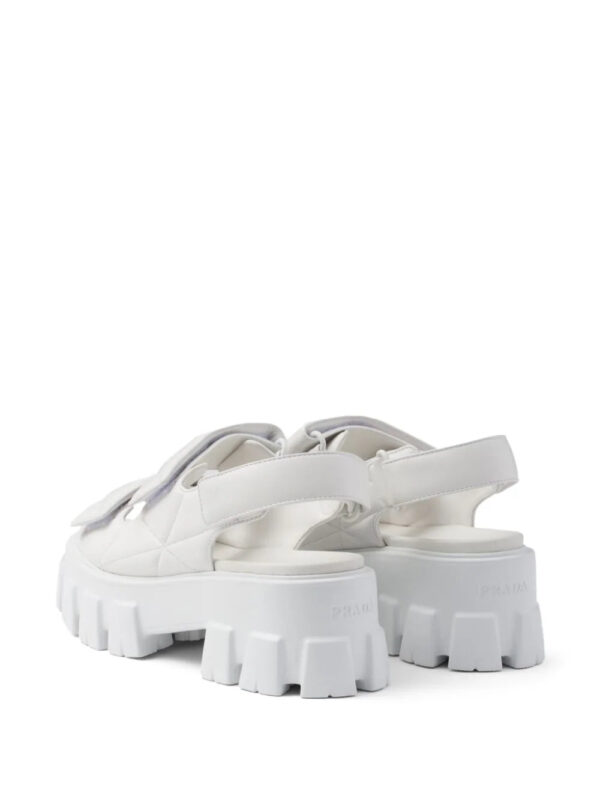 Prada  triangle-logo quilted leather sandals - Image 3