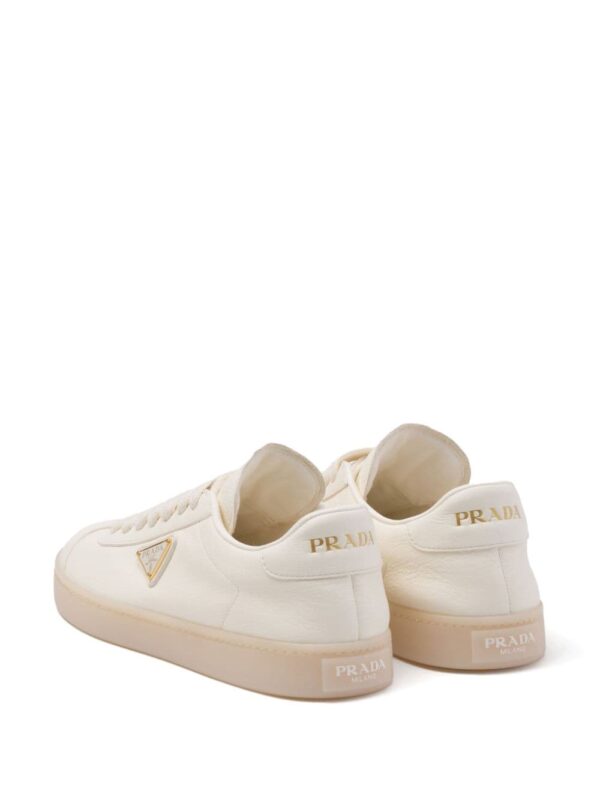 Prada triangle-logo leather sneakers - Image 3