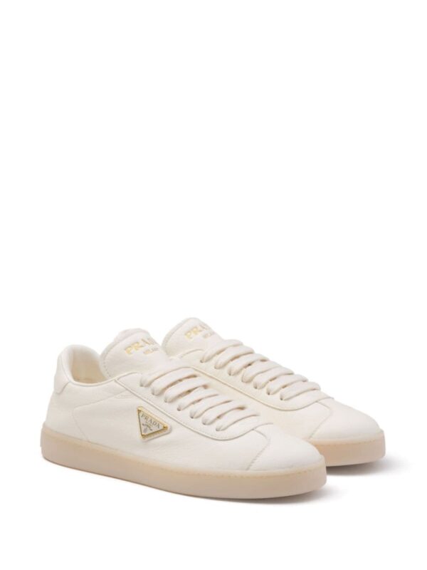 Prada triangle-logo leather sneakers - Image 2