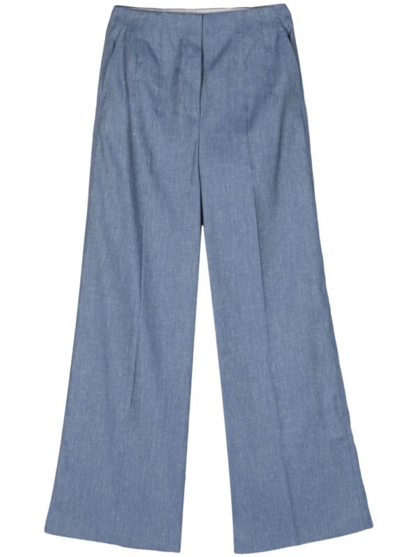 BOSS  high-waist wide-leg trousers