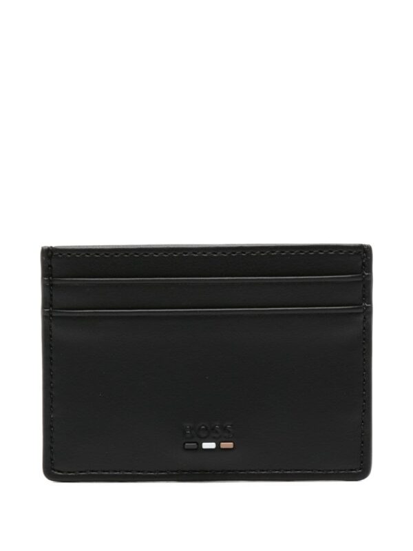 BOSS stripe-detail leather cardholder - Image 2