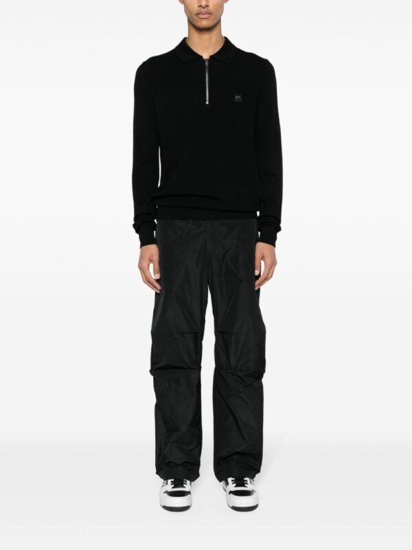 HUGO appliqué-logo waffle-knit polo shirt - Image 2
