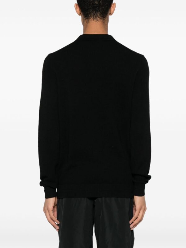 HUGO appliqué-logo waffle-knit polo shirt - Image 4