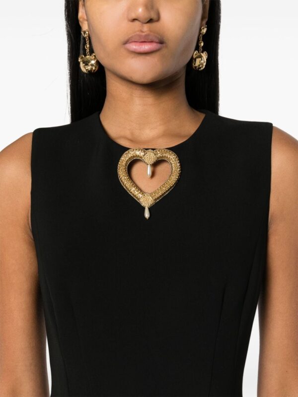 Moschino heart-detail midi dress - Image 5