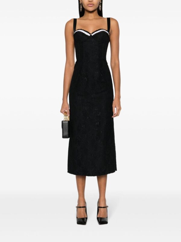 Moschino floral-lace midi dress - Image 2