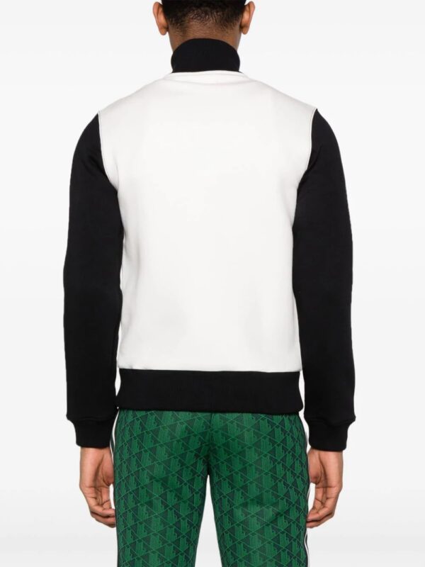 Lacoste  logo-patch panelled zip-up sweatshirt - Image 4