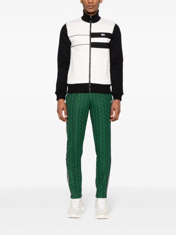 Lacoste  logo-patch panelled zip-up sweatshirt - Image 2