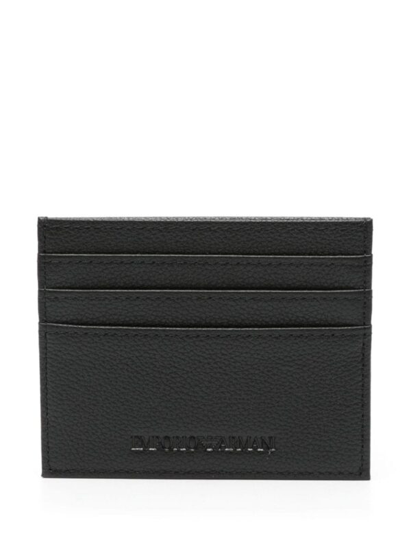 Emporio Armani debossed-logo leather cardholder