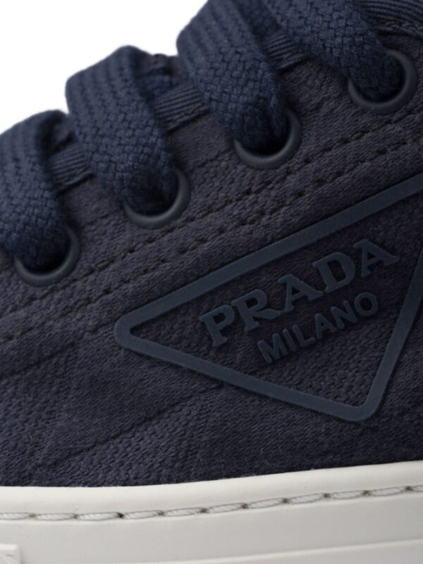 Prada triangle-logo canvas sneakers - Image 5