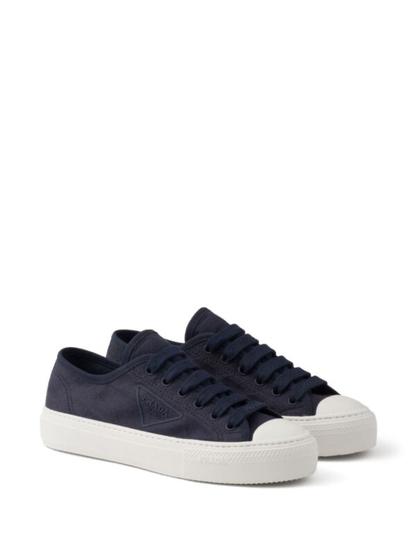 Prada triangle-logo canvas sneakers - Image 2