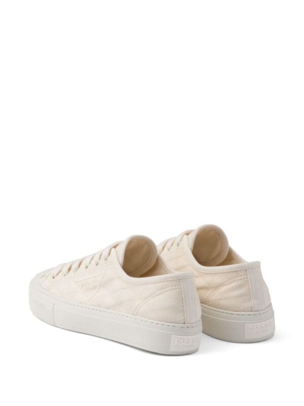 Prada triangle-logo canvas sneakers - Image 3