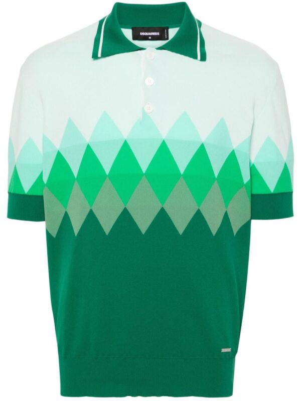 Dsquared2  diamond-pattern polo shirt