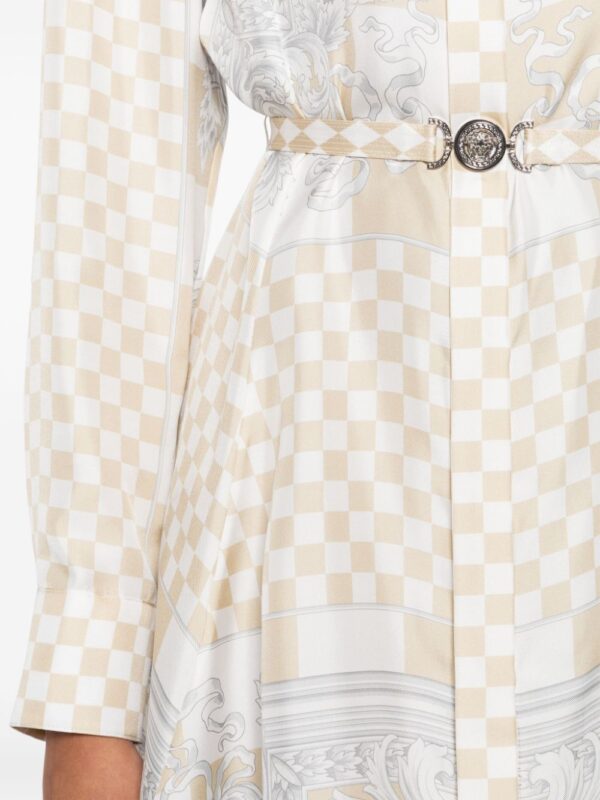 Versace baroque pattern-print silk dress - Image 5