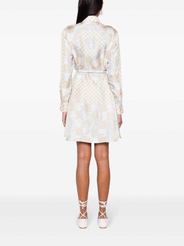 Versace baroque pattern-print silk dress - Image 4