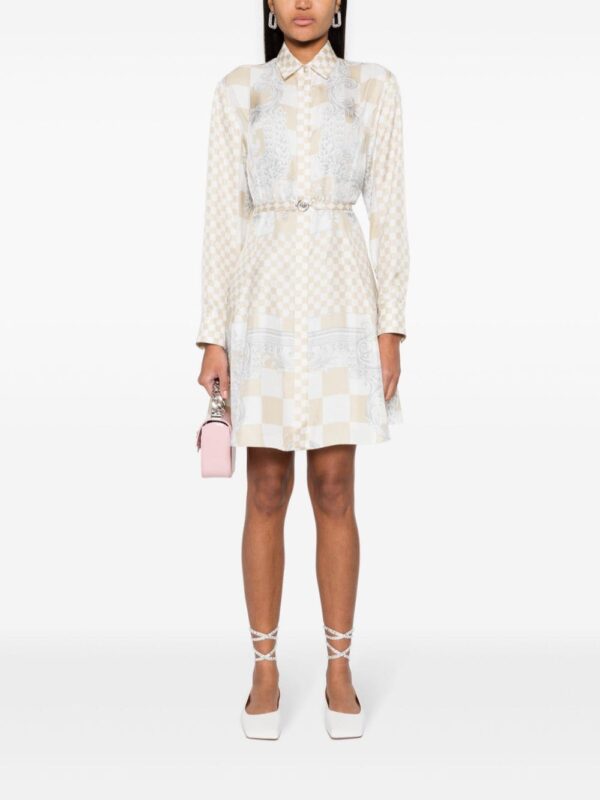 Versace baroque pattern-print silk dress - Image 2