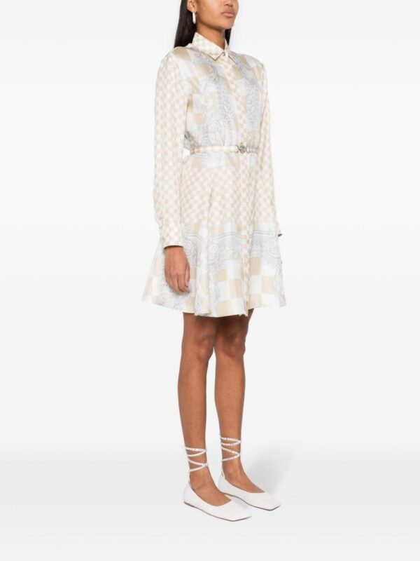 Versace baroque pattern-print silk dress - Image 3
