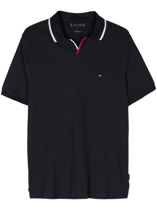 Tommy Hilfiger logo-embroidered piqué polo shirt