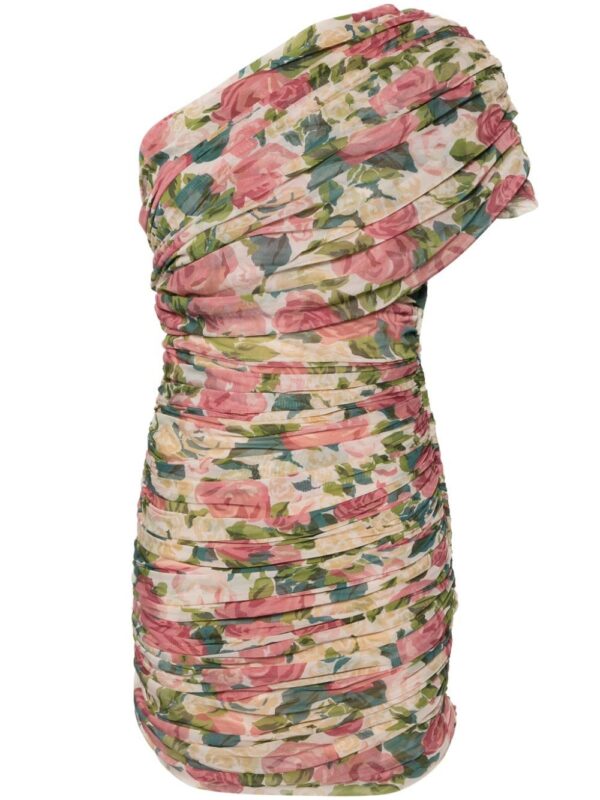 Saint Laurent floral-print tulle minidress