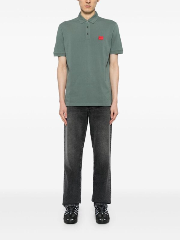 HUGO logo-appliquéd cotton polo shirt - Image 2