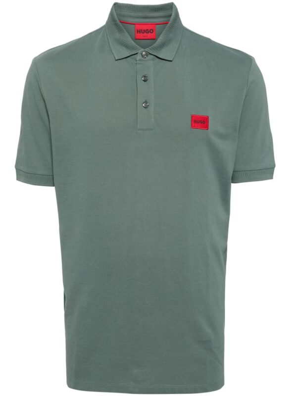 HUGO logo-appliquéd cotton polo shirt