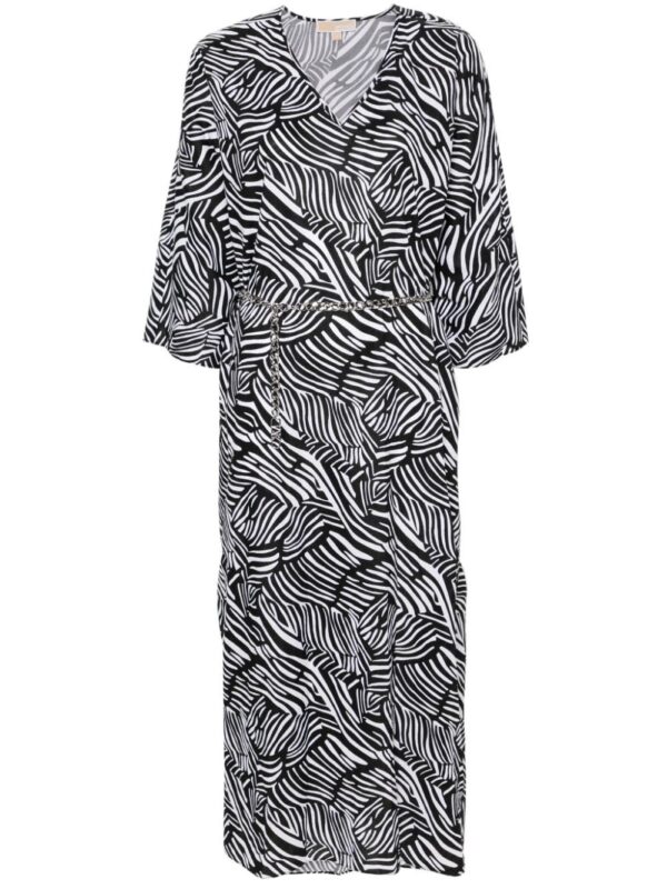 Michael Michael Kors zebra-print belted kaftan