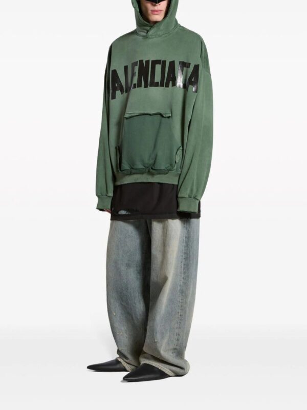 Balenciaga  Tape Type logo cotton hoodie - Image 3